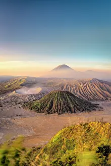 Volcanic Landscape Prints: Mount Bromo at dawn, Bromo Tengger Semeru National Park, East Java, Indonesia