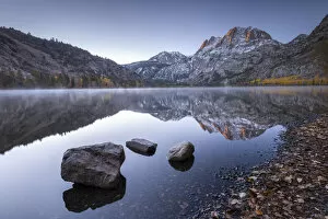 Mount Carson reflected in Silver Lake, June Lake Loop, Sierra Nevadas, California, USA