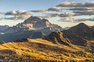 Mount Civetta and Mount Pore at sunset, Alleghe, Belluno district, Veneto, Italy