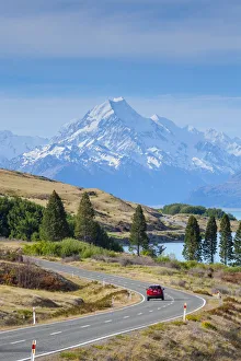 Mount Cook (Aoraki), Lake Pukaki, Mackenzie Country, Canterbury, South Island, New