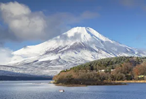 Mount Fuji and Lake Yamanaka, Yamanashi Prefecture, Japan