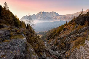 Rays Prints: Mount Presolana at dawn in Scalve Valley, Lombardy, Bergamo province, Italy