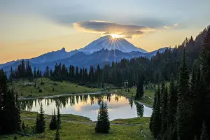 Road Trip Prints: Mount Rainier and Tipsoo Lake, Mount Rainier National Park, Washington, USA