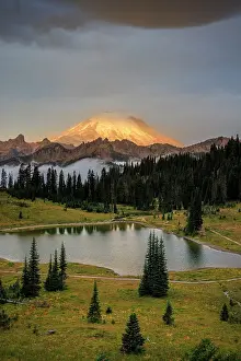 Road Trip Prints: Mount Rainier and Tipsoo Lake, Mount Rainier National Park, Washington, USA