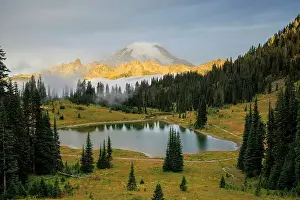 Road Trip Prints: Mount Rainier and Tipsoo Lake, Mount Rainier National Park, Washington, USA