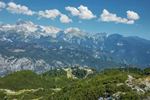 Images Dated 9th August 2022: Mount Vogel above Lake Bohinj, Upper Carniola region, Slovenia
