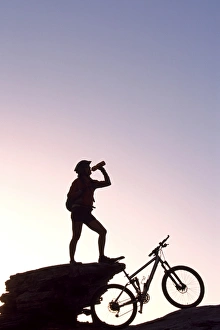 Leisure Gallery: Mountain biker, Grindelwald, Bernese Oberland, Switzerland (MR)