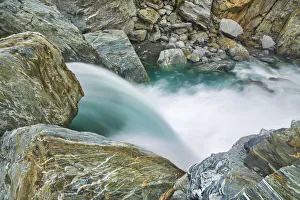 Westland Prints: Mountain brook in gorge - New Zealand, South Island, West Coast, Westland