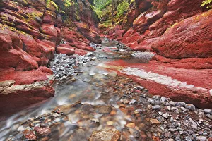Red Rock Canyon Prints: Mountain brook in Red Rock Canyon - Canada, Alberta, Waterton Lakes National Park