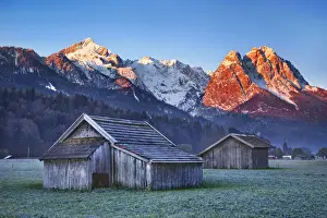 Barn Prints: Mountain impression Alpspitze and Waxenstein - Germany, Bavaria, Upper Bavaria