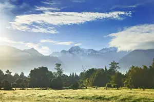 Mount Tasman Prints: Mountain impression mit Mount Tasman - New Zealand, South Island, West Coast, Westland