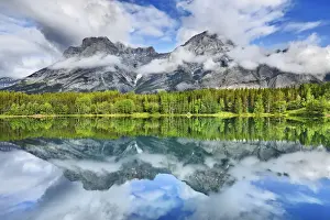 Mixed Forest Prints: Mountain impression Mount Kidd and Wedge Pond - Canada, Alberta, Kananaskis Country