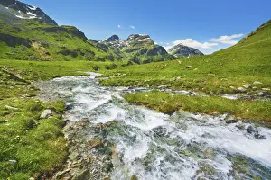 Vitality Prints: Mountain impression at mountain brook Julia - Switzerland, Graubunden, Engadin