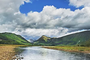 Northwest Highlands Prints: Mountain landscape in Glen Etive - United Kingdom, Scotland, Argyll and Bute