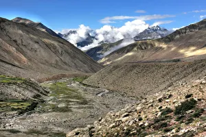 Tibet Prints: Mountain landscape, Shigatse Prefecture, Tibet, China