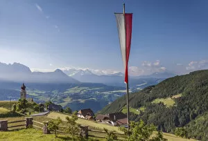 Mountain panorama near Mittelberg am Ritten, Renon, South Tyrol, Italy