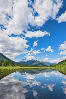 Banff Prints: Mountain reflection in lake, Canadian Rockies, Alberta, Canada