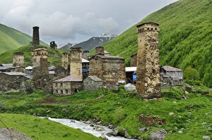 Images Dated 28th August 2018: The mountain village of Ushguli. A UNESCO World Heritage Site. Upper Svanetia, Georgia