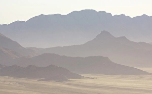 Heat Haze Prints: Mountains in heat haze, Namib Naukluft Park, Namib Desert, Namibia