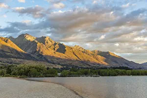Southern Lakes Prints: Mountains and Lake Wakatipu at sunset. Glenorchy, Queenstown Lake district, Otago region