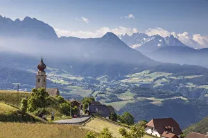 Sunbeams Prints: Mountains near Mittelberg am Ritten, South Tyrol, Italy