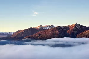 Rio Negro Collection: Mountains at sunrise, seen from Cerro Campanario, Nahuel Huapi National Park, Rio