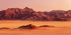 Mountains at sunset, Namib Rand Nature Reserve, Namib Desert, Namibia