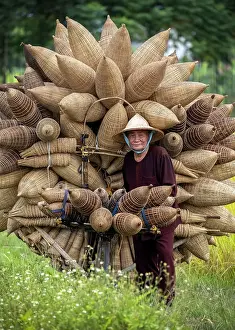 Bamboo Fish Traps Prints: Mr Luong Son Bac, legendary maker of traditional bamboo fish traps