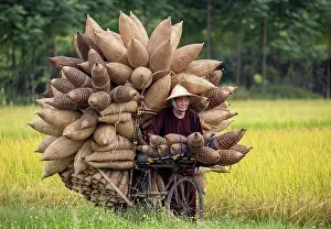 Bamboo Fish Traps Prints: Mr Luong Son Bac, legendary maker of traditional bamboo fish traps