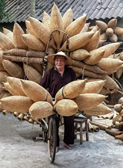 Bamboo Fish Traps Prints: Mr Luong Son Bac, legendary maker of traditional bamboo fish traps