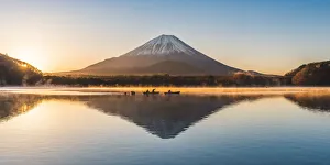 Mt Fuji seen from lake Shoji, Yamanashi Prefecture, Japan