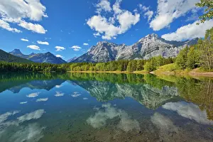 Alberta Prints: Mt. Kidd and the Canadian Rocky Mountaisn reflected in Wedge Pond Kananaskis Coutnry