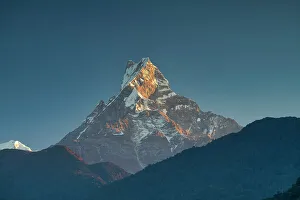Nepal Prints: Mt. Machhapuchhare or Fishtail Mountain, Annapurna Range, Nepal, Asia