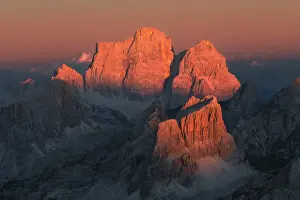 Val Gardena Prints: Mt. Pelmo capturing the last light of the day