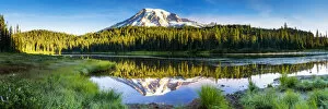 Images Dated 11th September 2017: Mt. Rainier Reflecting in Reflection Lake, Mt. Rainier National Park, Washington, USA