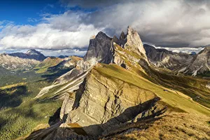 Trentino Prints: Mt. Seceda, Trentino Alto Adidge, South Tyrol, Dolomites, Italy