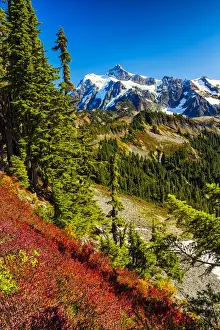Pacific Northwest Prints: Mt. Shuksan in Autumn, Mt. Baker-Snoqualmie National Forest, Washington, USA