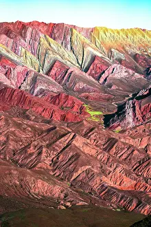 Jujuy Prints: Multicolored rock formations, Serrania de Hornocal, Humahuaca, Jujuy, Argentina