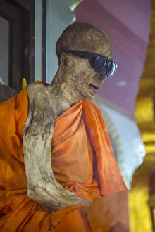 Preserved Gallery: Mummified monk at Wat Khunaram, Koh Samui, Thailand