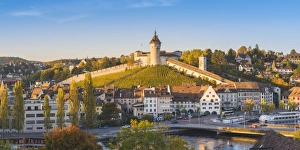 Images Dated 13th October 2017: Munot fortress and vineyards, Schaffhausen, Switzerland