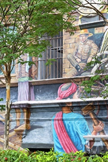 River Of Life Prints: Mural on building along River of Life, Kuala Lumpur, Selangor, Malaysia