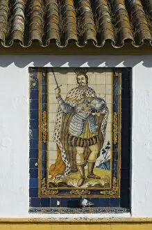 Images Dated 19th May 2007: Mural of one of the historic Spanish kings made from
