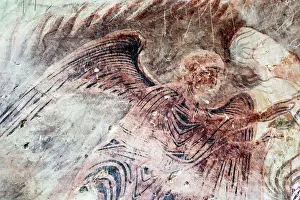 Mural painting (13th century), David Gareja monastery, Kakheti, Georgia