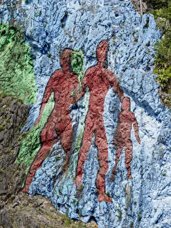 Vinales Prints: Mural of Prehistory, detailed view, Vinales Valley, UNESCO World Heritage Site