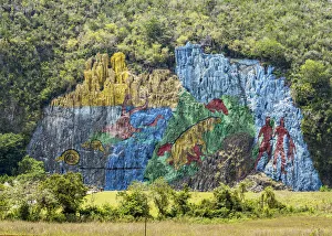 Vinales Prints: Mural of Prehistory, Vinales Valley, UNESCO World Heritage Site, Pinar del Rio Province