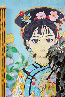 Chinatown Prints: Mural on wall, Chinatown, Kuala Lumpur, Selangor, Malaysia