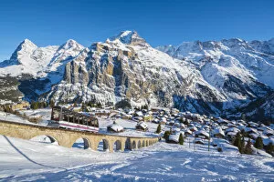 Images Dated 13th February 2019: Mürren, Berner Oberland, canton of Bern, Switzerland. Funicular to Allmendhubel