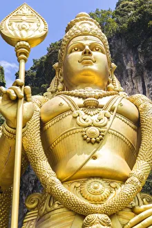 Images Dated 1st June 2015: Murugan statue at the Batu Caves, Hindu religous site, Kuala Lumpur, Malaysia Hindu