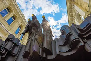 Figure Prints: The Three Muses Statue at the National Drama Theatre, Vilnius, Lithuania
