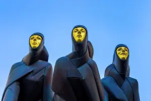 Figure Prints: The Three Muses Statue at the National Drama Theatre, Vilnius, Lithuania